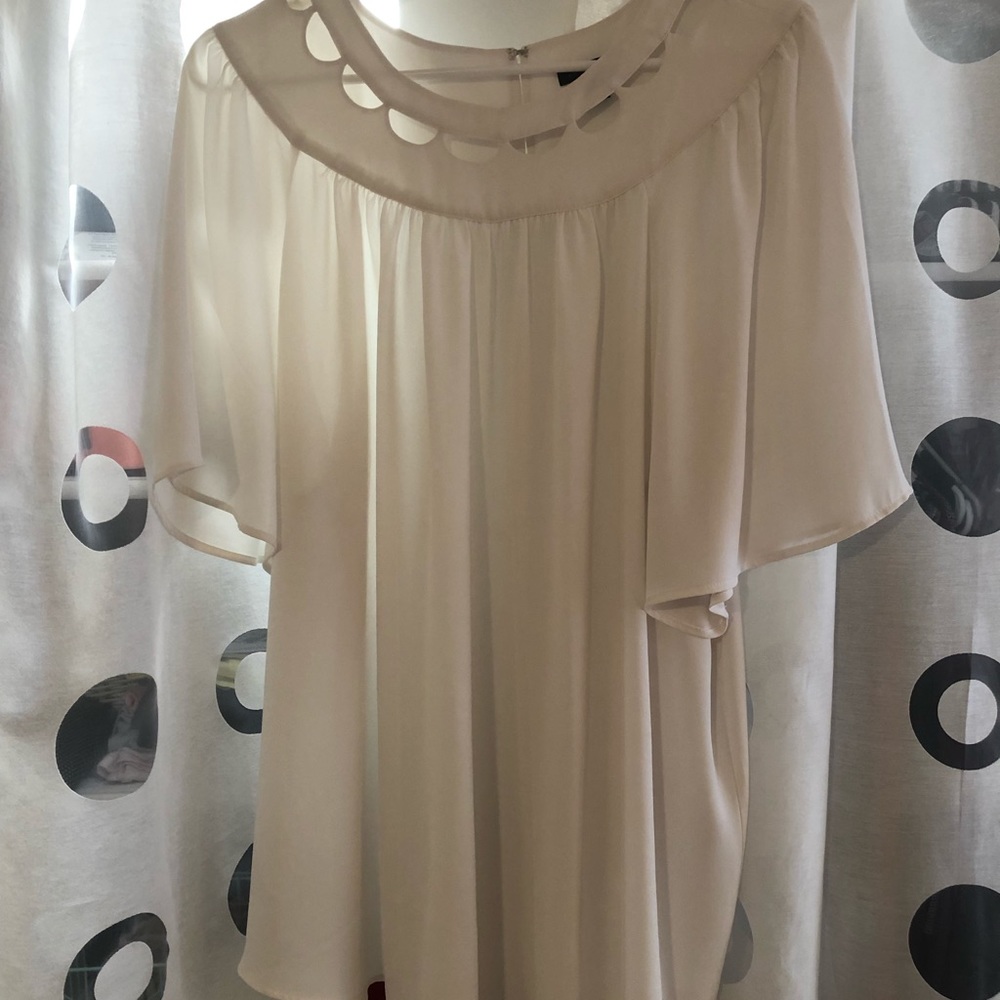 Ann Taylor blouse with neck cut outs